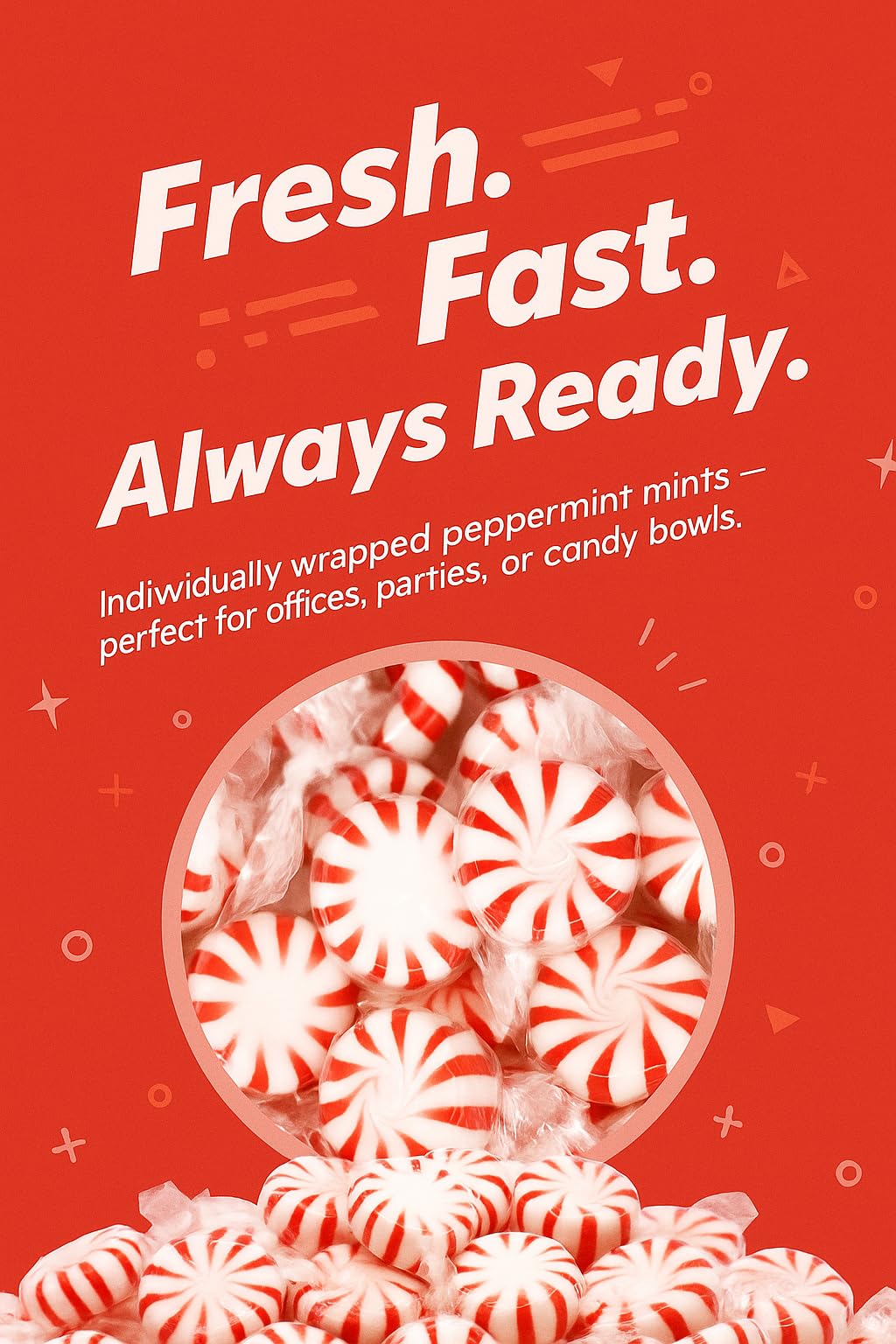 Munch Faster Starlight Minis Peppermint Candies, 100 Count